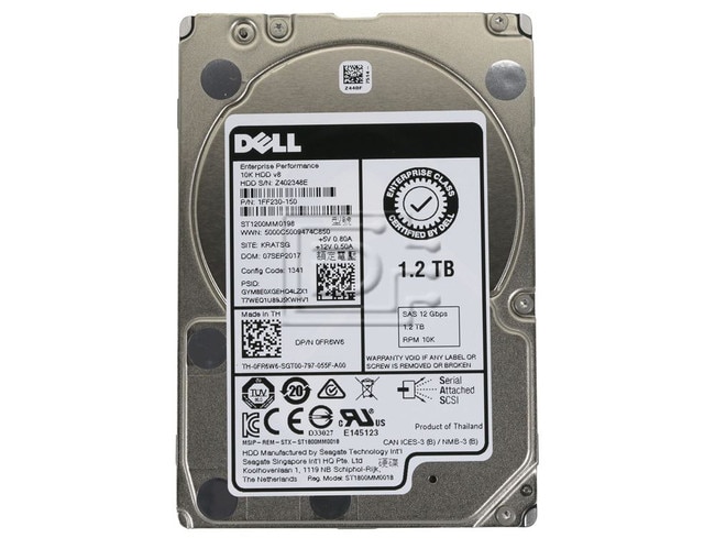 Seagate ST1200MM0198 FR6W6 0FR6W6 1FF230-150 SAS Hard Drive Image 2 image
