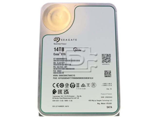Seagate ST14000NM001G SATA Hard Drive Image 1 image