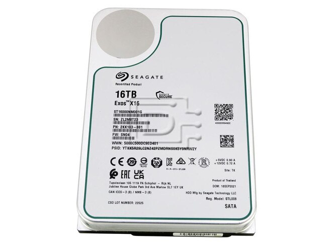 Seagate ST16000NM001G 2KK103-003 2KK103-002 2KK103-881 SATA Hard Drive image 1