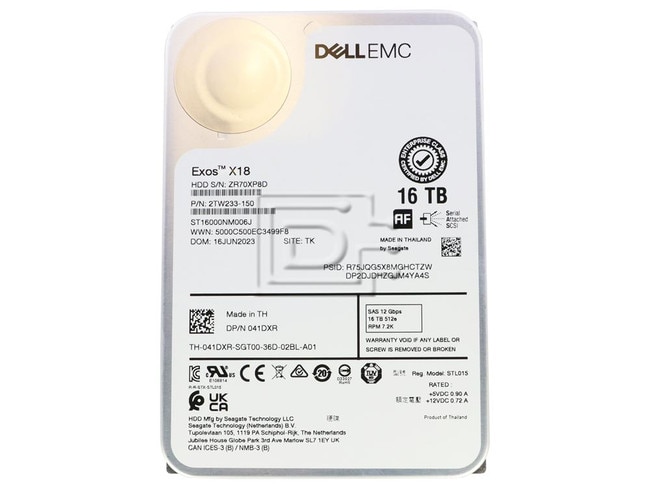Seagate ST16000NM006J 41DXR 041DXR Dell 16TB SAS Hard Drive ME4 / ME5 Image 1 image