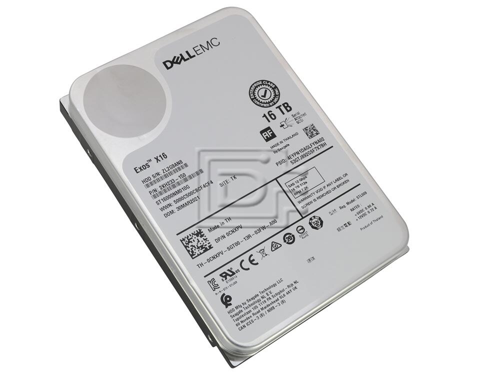 Seagate ST16000NM010G CNXPV 0CNXPV 2KH233-150 JGXRK 0JGXRK Dell 16TB SAS Hard Drive ME4 / ME5 Image 2 image