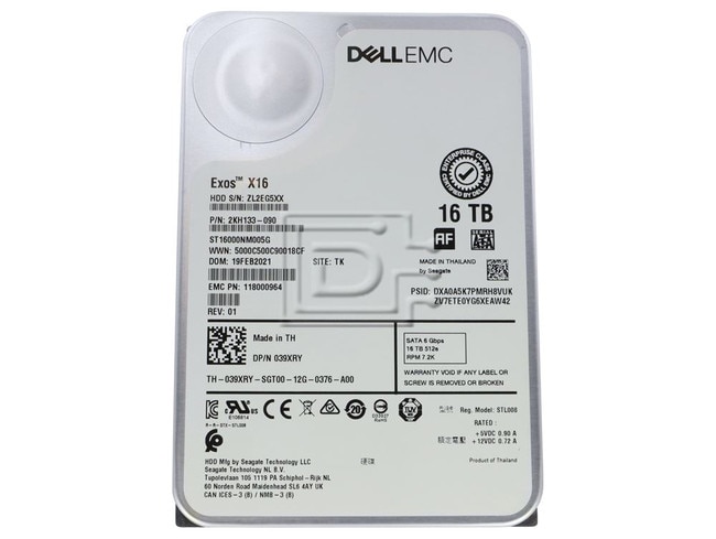 Seagate ST16000NM005G 39XRY 039XRY SATA Hard Disk Drive Image 1 image