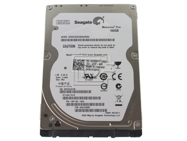 Seagate ST160LT016 1AF14D-500 1GDV1 01GDV1 160GB Laptop SATA Hard Drive Image 1 image