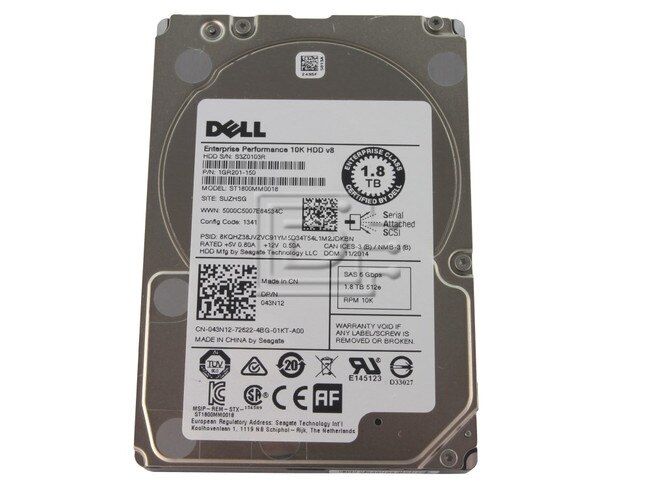 Seagate ST1800MM0018 043N12 43N12 1GR201-150 SAS Hard Drive Image 1 image