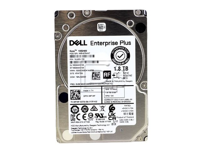 Seagate ST1800MM0129 6FV4P 06FV4P 1XJ203-158 SAS Hybrid Hard Drive Image 2 image
