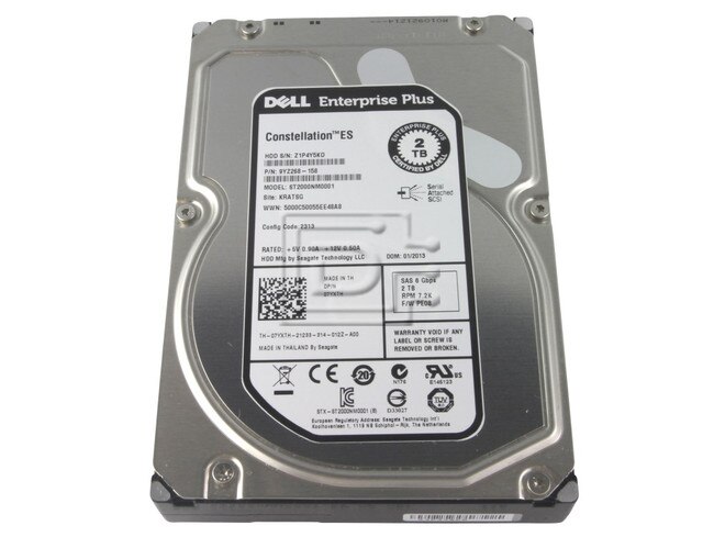 Seagate ST2000NM0001 7WV9W 07WV9W 7YXTH 07YXTH 9YZ268-158 Dell Enterprise Plus SAS Hard Drive Image 1 image