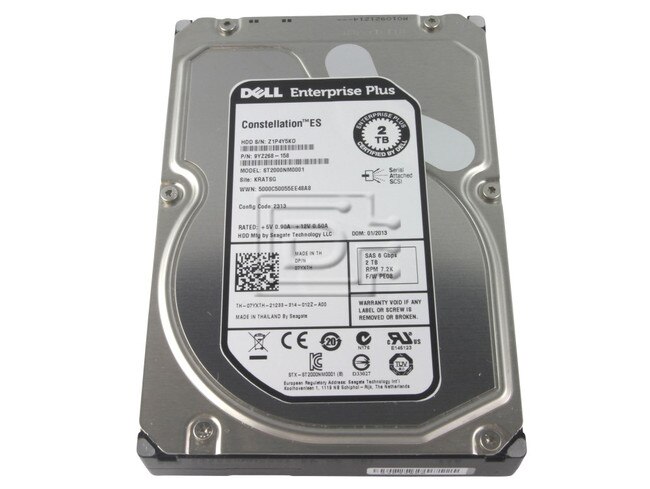 Seagate ST2000NM0001 7WV9W 07WV9W 7YXTH 07YXTH 9YZ268-158 Dell Enterprise Plus SAS Hard Drive image 1