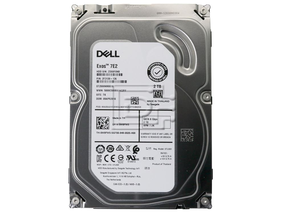 Seagate ST2000NM0018 2F3130-136 W8FW5 0W8FW5 2TB Enterprise SATA Hard Drive Image 3 image