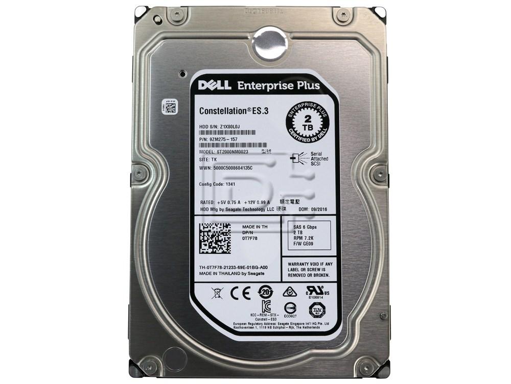 Seagate ST2000NM0023 9ZM275-157 T7F78 0T7F78 2TB Enterprise SAS Hard Drive Image 2 image
