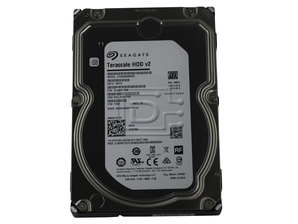 Seagate ST2000NM0055 TXT8N 0TXT8N SATA Hard Drives Image 2 image