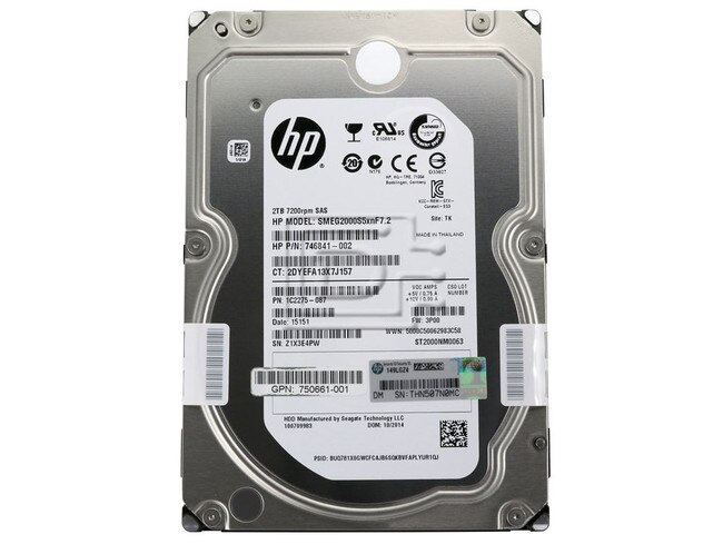 Seagate ST2000NM0063 746841-002 1C2275-087 SMEG2000S5xnF7.2 ST2000NM0023-63SED ST2000NM0043-63SED SAS Hard Drive image 2