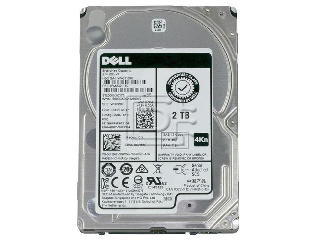 Seagate ST2000NX0373 GH86F 0GH86F 1FM232-150 SAS Hard Drive Image 2 image