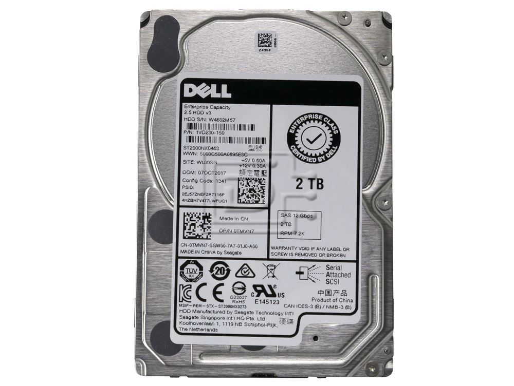 Seagate ST2000NX0463 TMVN7 0TMVN7 1VD230-150 SAS Hard Drive Image 3 image