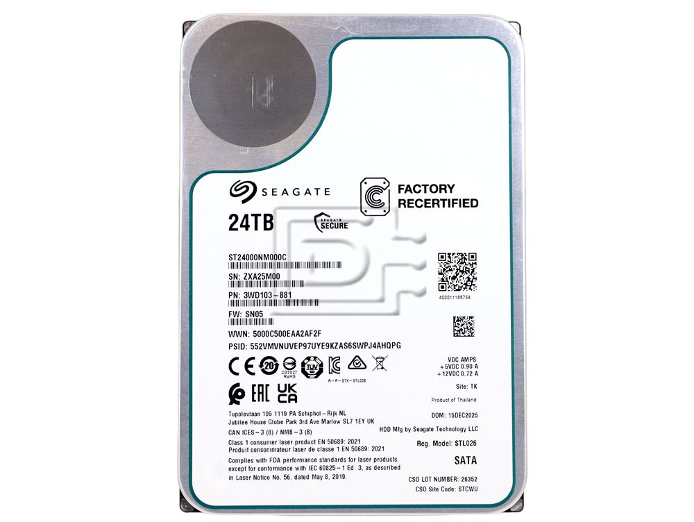 Seagate ST24000NM000C SATA Hard Disk Drive Image 2 image