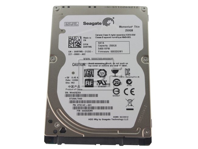 Seagate ST250LT003 0HRYM5 HRYM5 9YG14C-031 Laptop 2.5" 7mm SATA Hard Drives image 1
