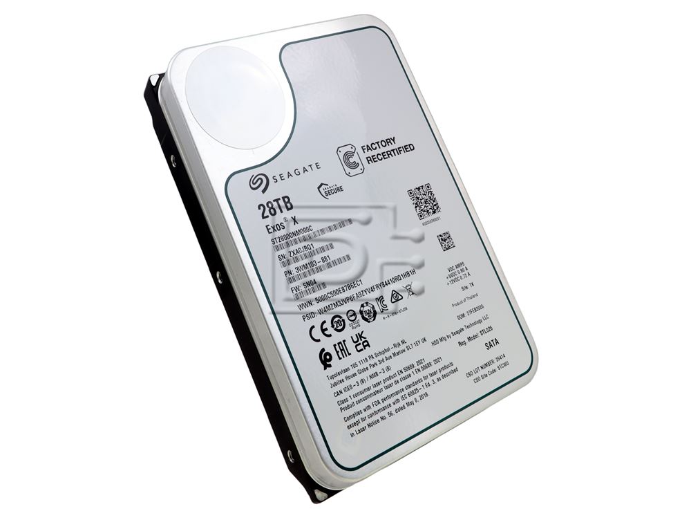Seagate 28TB SATA Exos ST28000NM000C 3.5" LFF 6Gbps 7.2K Enterprise 512e HDD