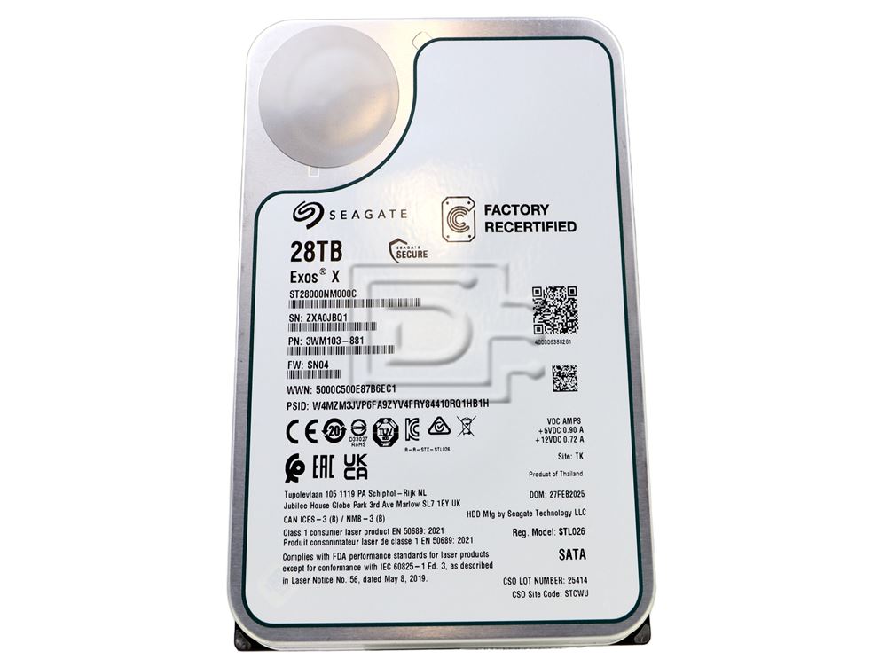 Seagate ST28000NM000C 28TB SATA Hard Disk Drive Image 2 image