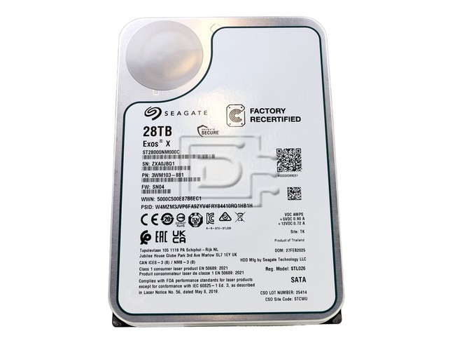 Seagate ST28000NM000C 28TB SATA Hard Disk Drive Image 2 image