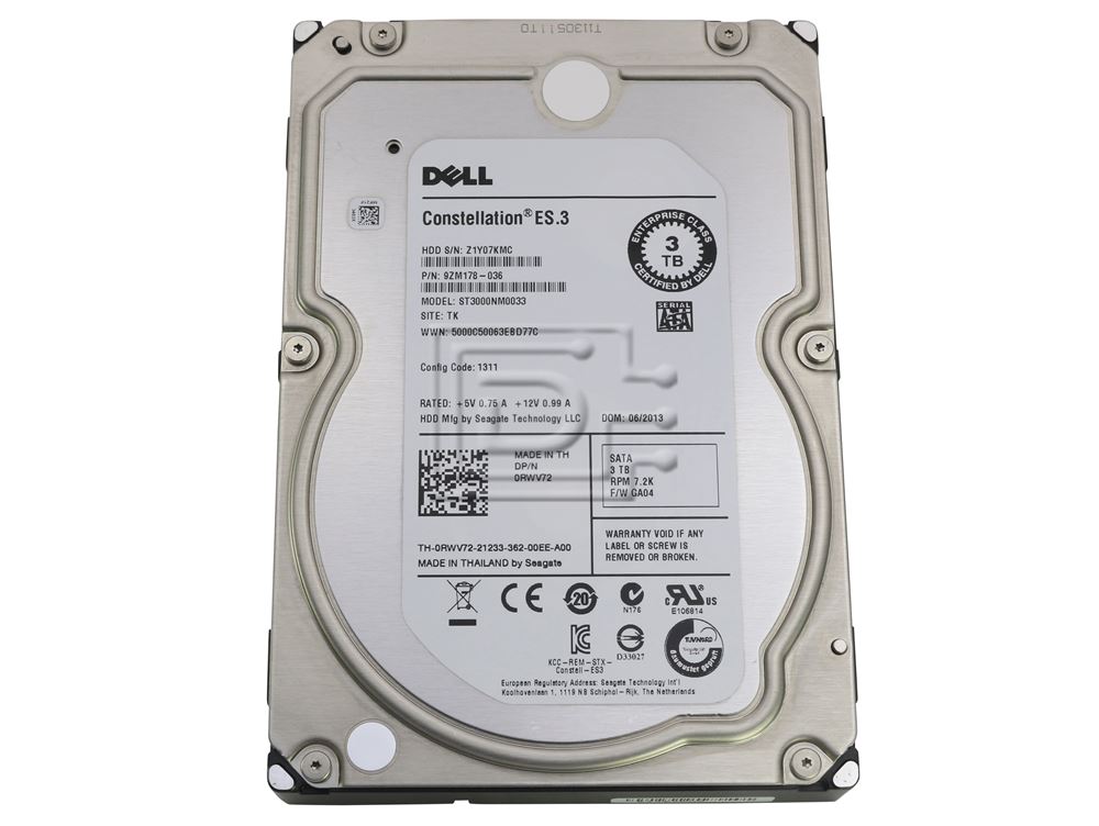 Seagate Constellation ES.3 3TB HDD – ST3000NM0033, 7200RPM, SATA III, 3.5" Internal
