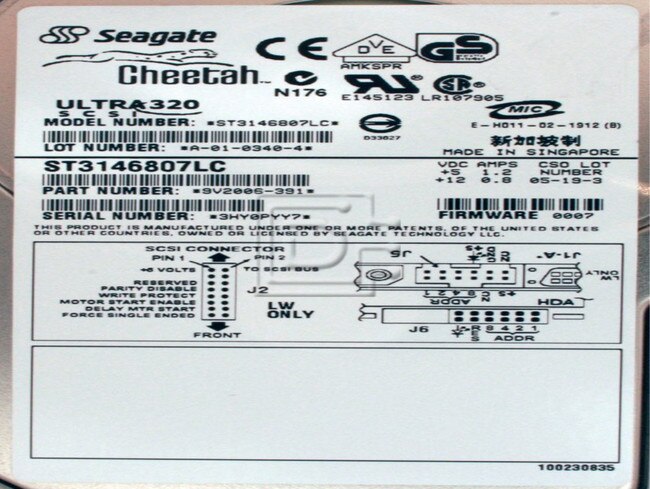 Seagate ST3146807LC F3659 0F3659 SCSI Hard Drive Image 2 image