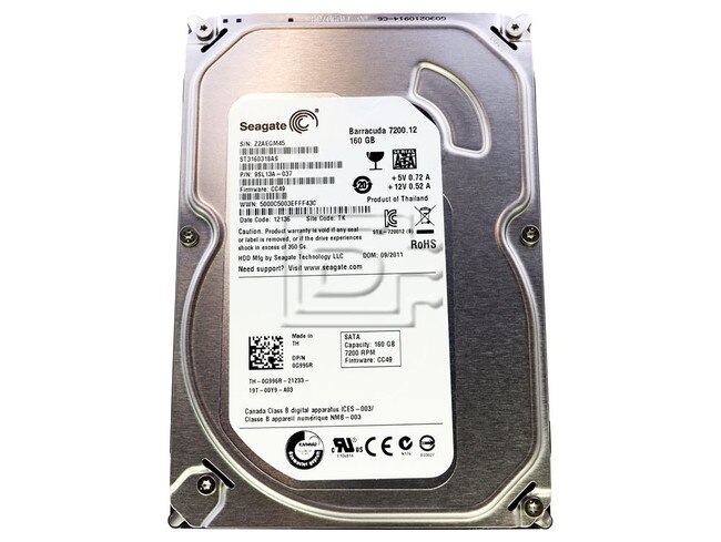 Seagate ST3160318AS 160GB 7.2K 7200 SATA Hard Drive Image 2 image