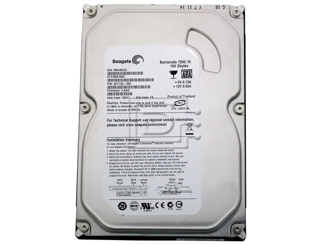 Seagate ST3160815AS JP208 0JP208 SATA Hard Drive Image 2 image