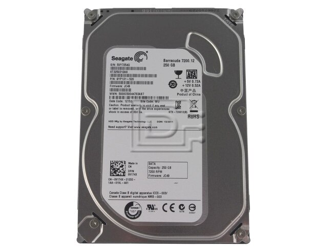 Seagate ST3250312AS V174X 0V174X 3F0CM 03F0CM Seagate 250GB SATA Hard Drive image 1