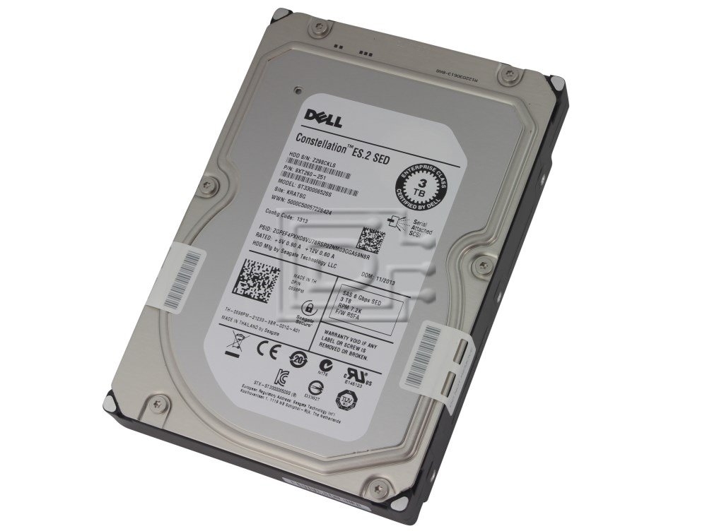 HDD DELL CONSTELLATION ES.3　動作未確認　未清掃　6個 Dell 6P85J / Seagate Constellation ES.3 ST4000NM0063 4TB / 4000GB