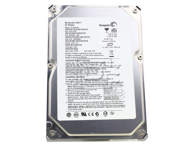 Seagate ST340014A IDE hard drive Image 1 image