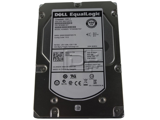 Seagate ST3450857SS RG5VK 0RG5VK 9FM066-057 3J3K9 03J3K9 SAS Hard Drives Image 1 image
