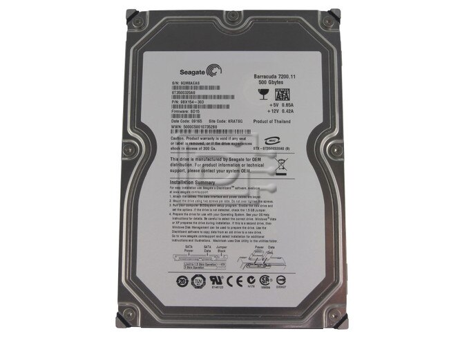 Seagate ST3500320AS SATA Hard Drive Image 1 image