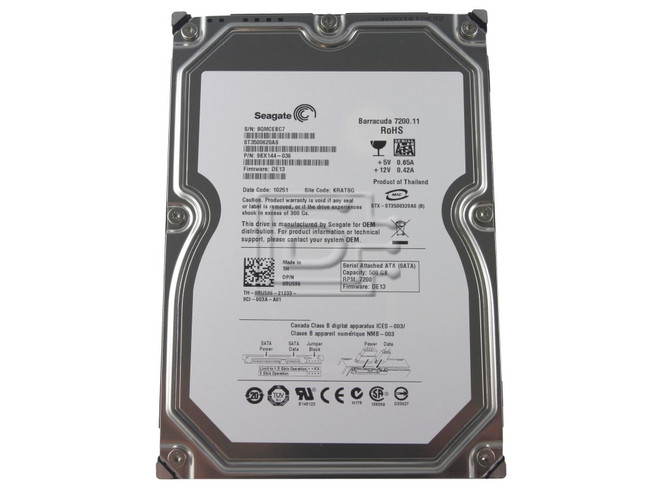 Seagate ST3500620AS FY291 0FY291 SATA Hard Drive image 1