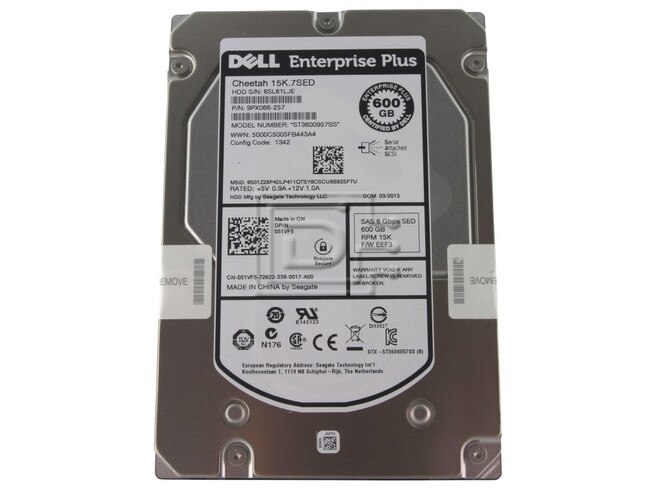 Seagate ST3600957SS 051VF5 51VF5 9PX066-257 SAS Hard Drives image 1