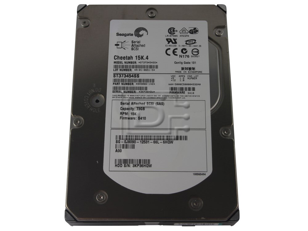Seagate ST373454SS J8090 0J8090 0FP548 FP548 SAS Hard Drives Image 1 image