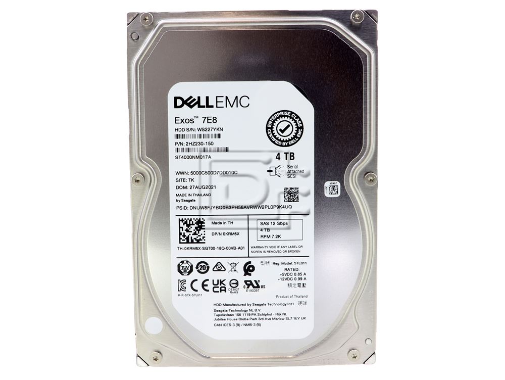 Seagate ST4000NM017A 0KRM6X KRM6X Dell 4TB SAS Hard Drive ME4 / ME5 Image 2 image