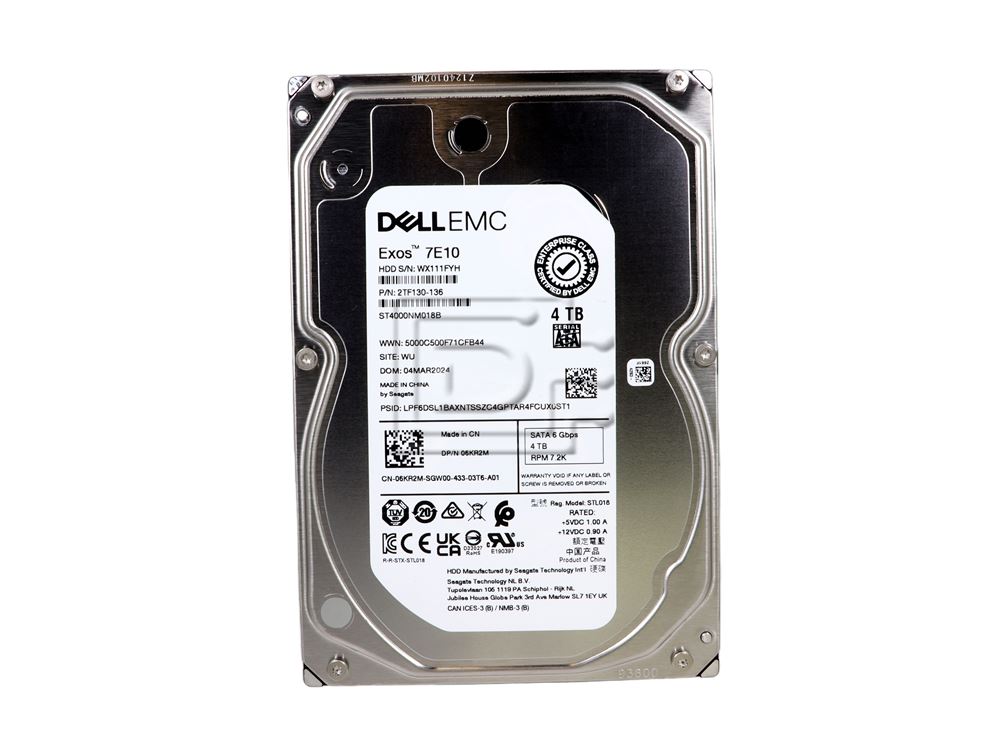Dell EMC XPJ47 / 0XPJ47 / Seagate Exos 7E8 ST4000NM016A 4TB 7.2K