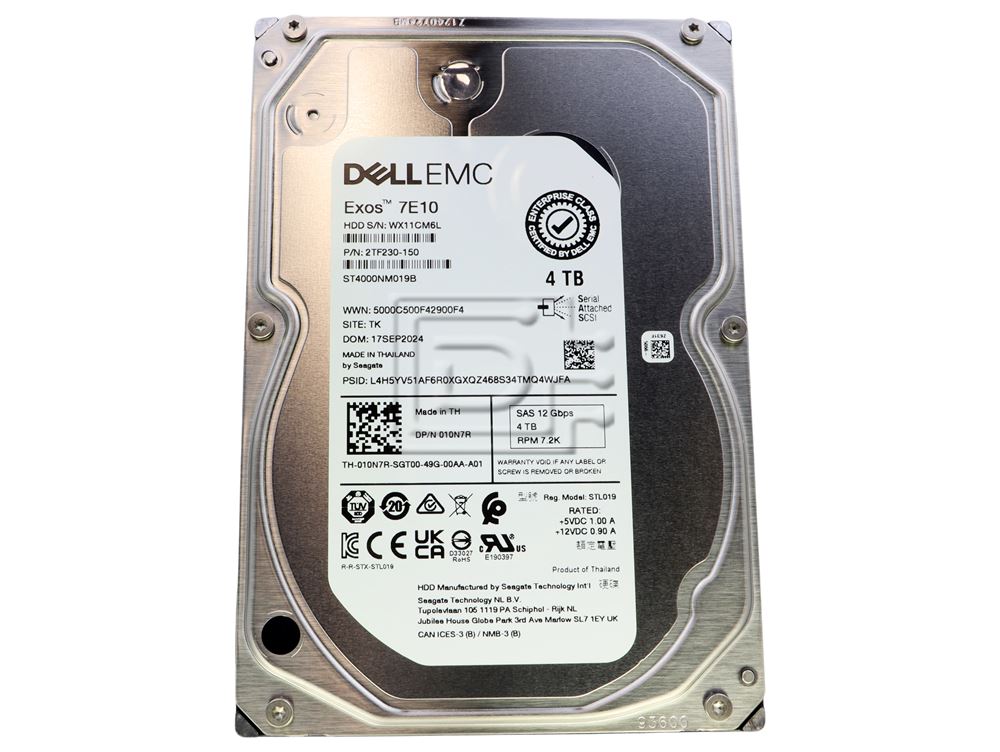 Seagate Exos 7E10 ST4000NM019B Dell 10N7R 4TB 3.5” LFF