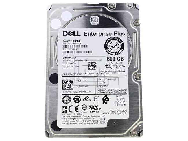 Seagate ST600MM0009 KPV9F 0KPV9F SAS Hard Drive Image 1 image