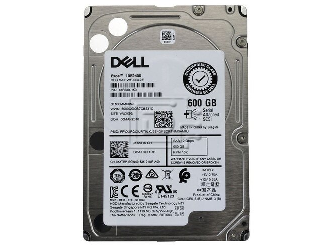 Seagate ST600MM0069 XXTRP 0XXTRP 600GB Seagate SAS Hard Drives 10K SFF image 2