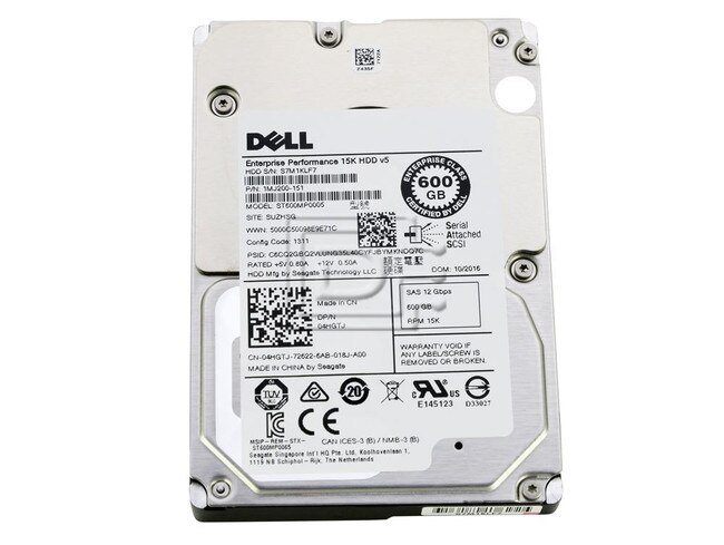 Dell 4HGTJ / Seagate ST600MP0005 600GB 2.5" 12Gbps 15K RPM eMLC ...