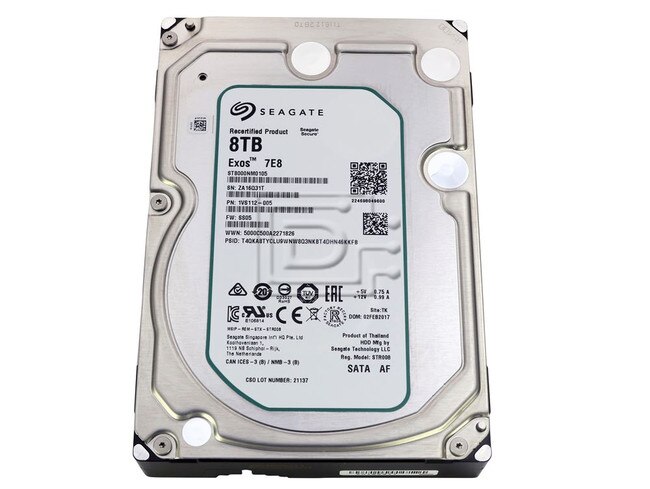 talsmand sammen Give Seagate ST8000NM0105 8TB 3.5” 6Gbps 7.2K RPM Enterprise SED 512E SATA HDD