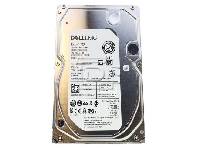 Seagate ST8000NM012A F4JXT 0F4JXT 2KE131-136 SATA Hard Drive Image 1 image