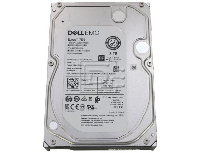 Seagate ST8000NM014A 0N660 00N660 2KE231-150 Dell 8TB SAS Hard Drives ME4 / ME5 Image 1 image