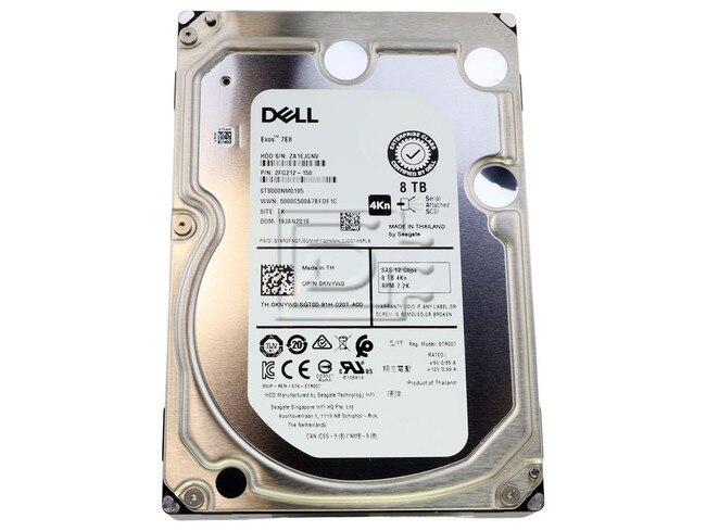 Seagate ST8000NM0195 KNYW0 0KNYW0 2FG212-150 8TB 4Kn SAS 12Gbps Hard Drives Image 2 image