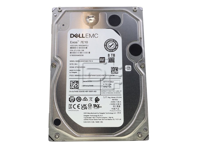 Seagate ST8000NM023B 0J7W80 J7W80 Dell 8TB SATA Hard Drive HDD Image 1 image