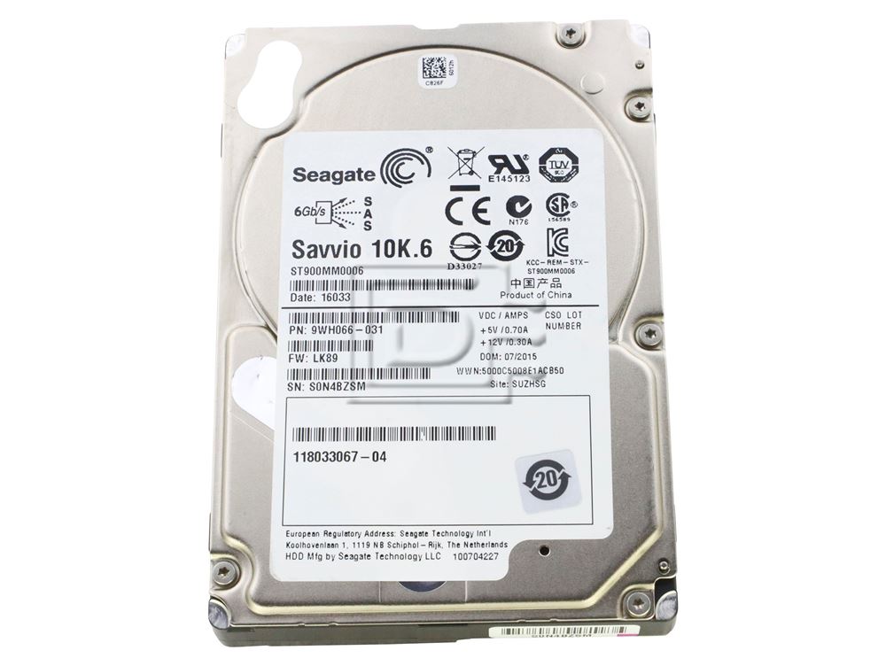 Dell 2RR9T / Seagate Savvio 10K.6 ST900MM0006 900GB 10K 6Gbps 2.5
