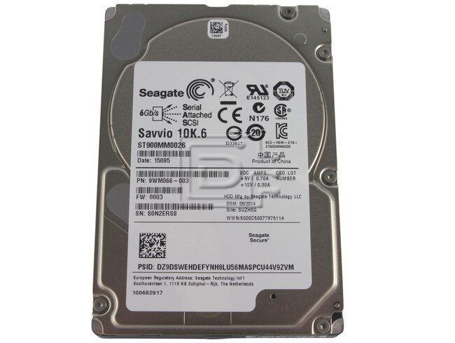 Seagate ST900MM0026 9WM066-003 SED SAS Hard Drives image 1