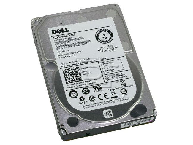 Seagate ST91000640SS 9RZ268-150 09W5WV 9W5WV TH-09W5WV-21233-18H-01LS-A02 VT8NC 0VT8NC SAS Hard Drive image 1