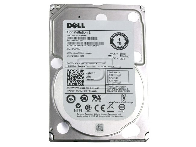 Seagate ST91000640SS 9RZ268-150 09W5WV 9W5WV TH-09W5WV-21233-18H-01LS-A02 VT8NC 0VT8NC SAS Hard Drive image 2