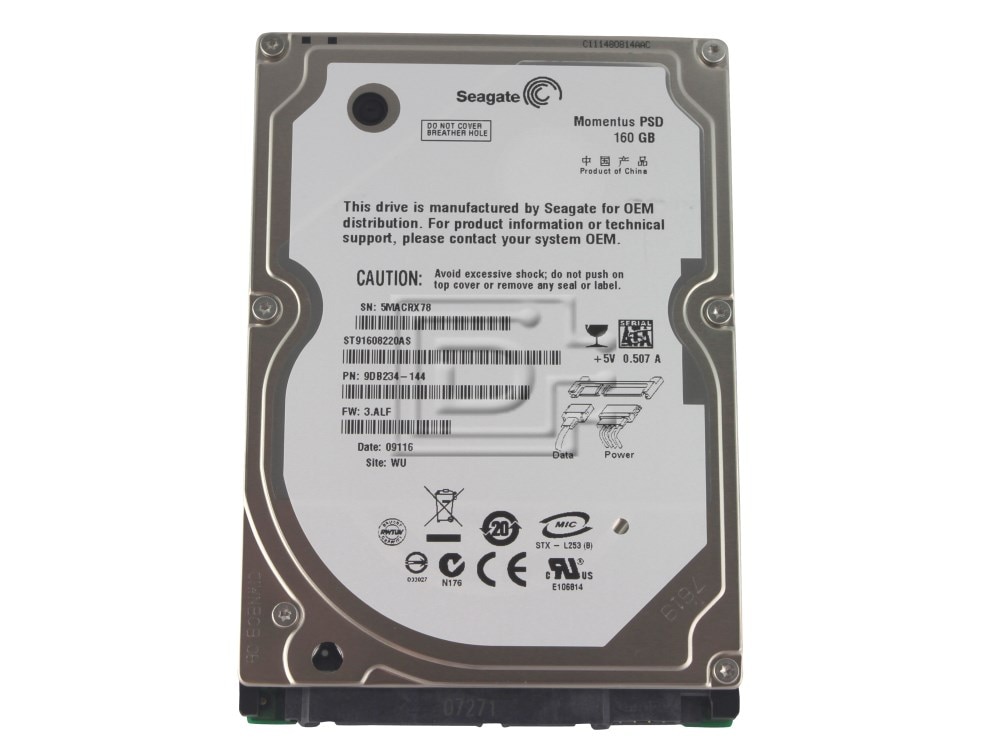 Seagate ST91608220AS 2.5-inch SATA Hard Drive